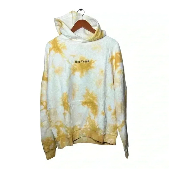 Raw Gear White/Gold Tie-Dye Hoodie Model# RG504, size Medium - Picture 2 of 12